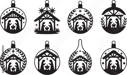 Laser Cut Nativity Bundle for Ornaments