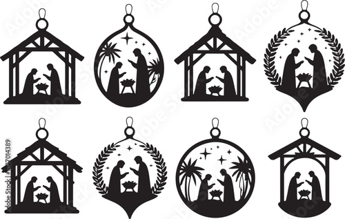 Laser Cut Nativity Bundle for Ornaments