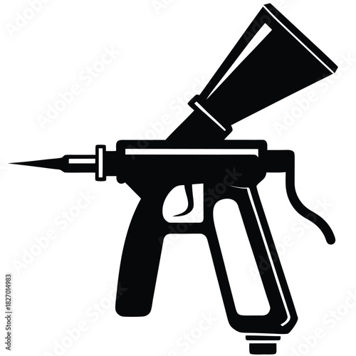 spray gun on white background