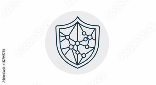 Cyber Security Shield Network Protection Digital Concept.