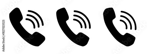 Phone call icon vector illustration for contact us support service communication hotline concept