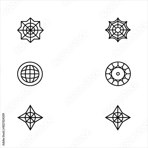 A Dynamic Global Web Icon Symbol, Showcasing Internet Connection and Networking in a Flat Design Minimalist Vector for Digital Technology Business Success Growth.