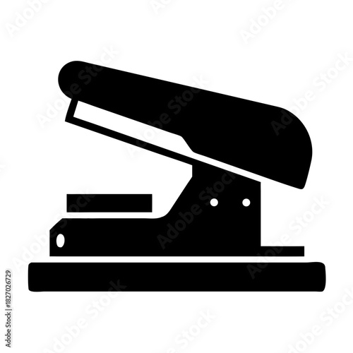 Black silhouette of a stapler, essential office supply for binding papers icon