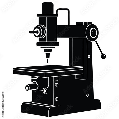 milling machine on white background