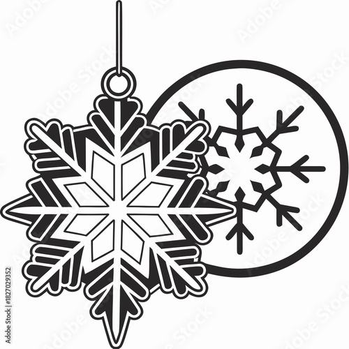 christmas snowflake on white