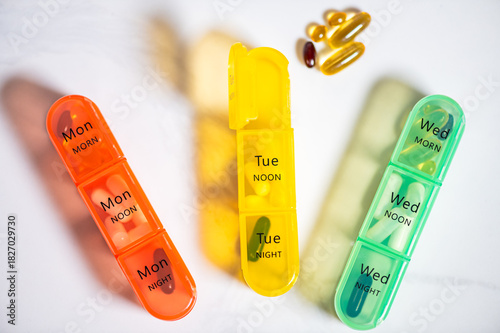 Weekly Pill Box With Vitamins