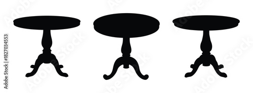 Find antique pedestal tables round side tables vintage accent tables furniture silhouette decor design