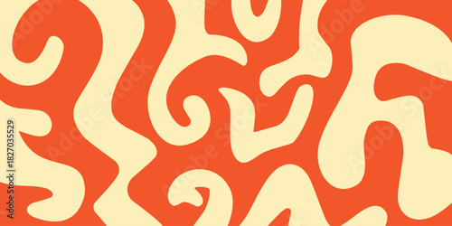 vintage abstract shapes background vector illustration orange color wallpaper decorative backdrop design