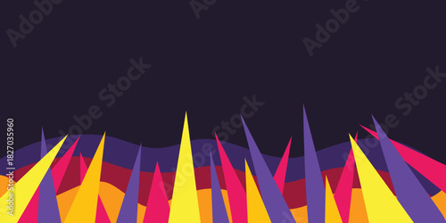 colorful rays abstract dark background fun shapes wallpaper vector illustration backdrop design