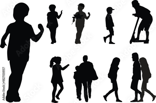 kids silhouettes design
