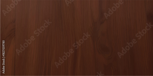 Natural wood grain texture background with dark brown hardwood planks and copy space