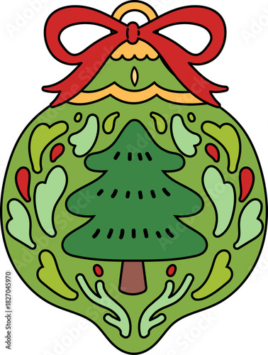 Green tree ornament