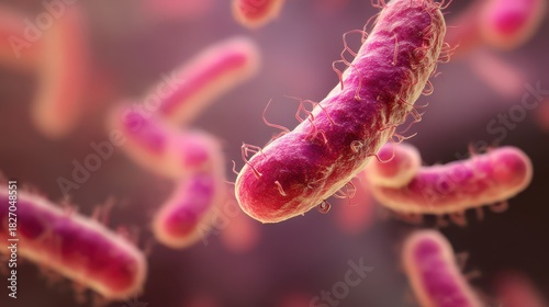 Microscopic Artwork of Yersinia Pestis Bacteria: Abnormal Biological Illustration of Unhealthy Microorganisms