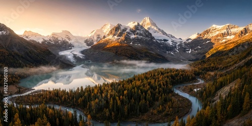 sunset over the mountains