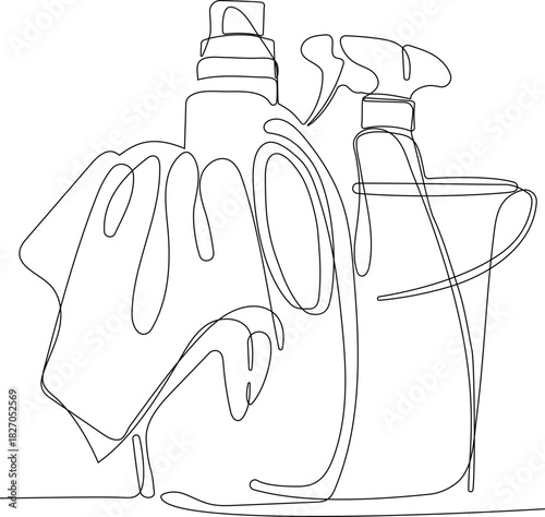 hand drawn vector illustration of a spray bottle