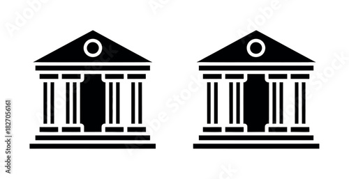 Two identical classical buildings are displayed side by side.
