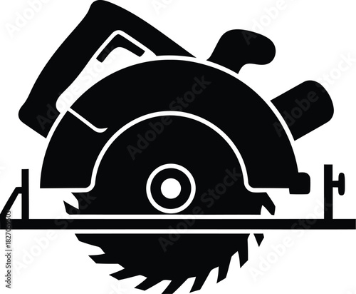 Circular saw silhouette power tool woodworking carpentry