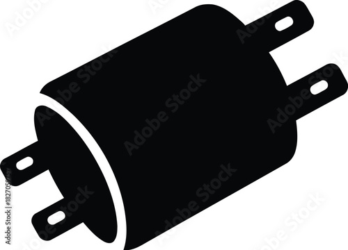 Black capacitor silhouette for electronic circuit board component