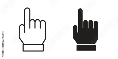 Cursor icon flat simple icon. Liner version - stock vector.