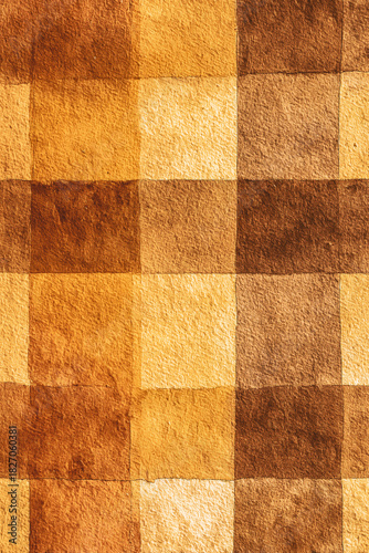 Textured background featuring warm brown and yellow squares