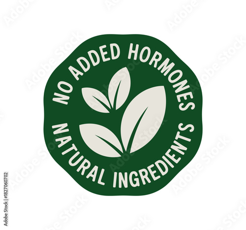 This seal signifies that the product contains no added hormones and natural ingredients.