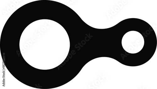 Carabiner Spherical mechanical vector icons on white background