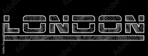 London, Londres, UK, United Kingdom, England, Inglaterra, typography, tipografia, lettering, text, texto, topographic, topográfico, map, mapa, contour lines, curvas de nível, abstract, abstrato, lines