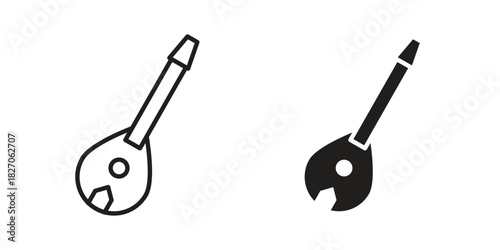 Mandolin icon for your website design, logo, app, UI. EPS10