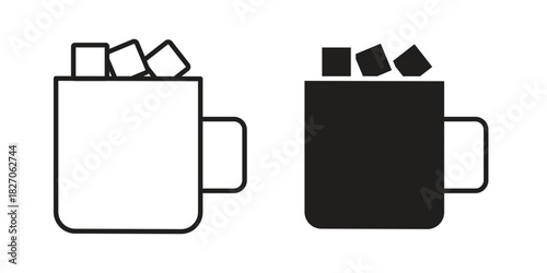 Marshmallows Mug icon for your website design, logo, app, UI. EPS10