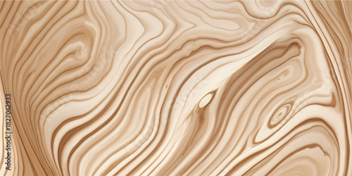 Organic Beige Wood Carving with Sculpted Wave Layers and Deep Flowing Texture Perfect for Stylish Modern Backgrounds and Premium Visual Design Assets