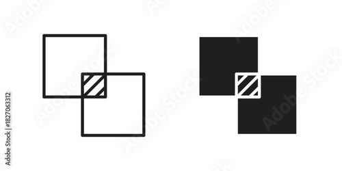 Object intersect icon for your website design, logo, app, UI. EPS10
