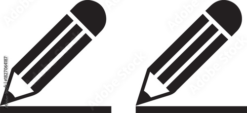 pencil ui icon for edit drawn and sketch interface button vector lines