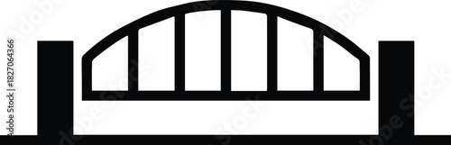 bridge icon arch engineering construction blueprint structure plan