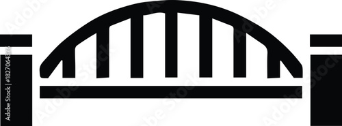 bridge icon arch vector illustration outline infrastructure logo