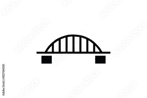 bridge icon arch silhouette infrastructure transportation symbol