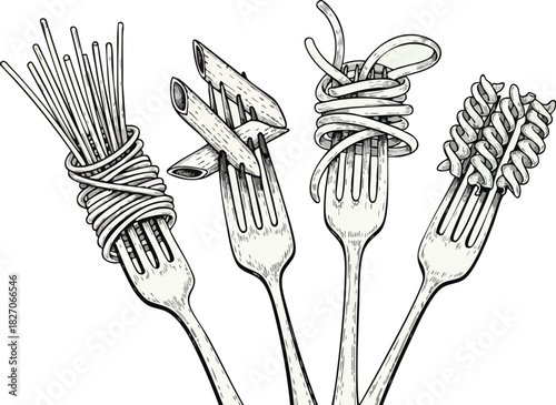 Delicious Pasta Variations A Culinary Illustration