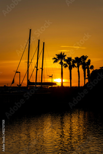 sunset on the sea
