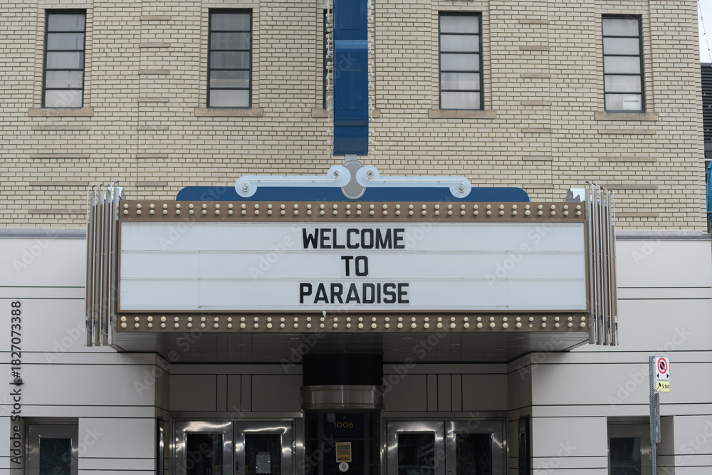 Fototapeta premium facade of Paradise Theatre located at 1006c Bloor St W, Toronto (welcome to Paradise)