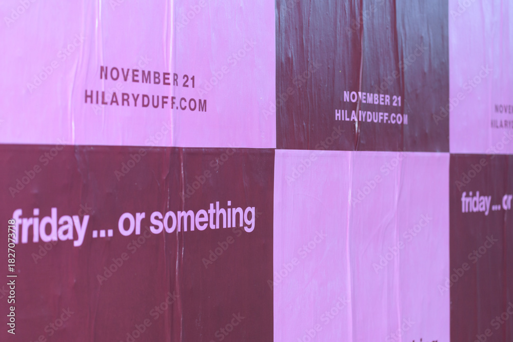 Fototapeta premium Hillary Duff promotional street posters, Toronto