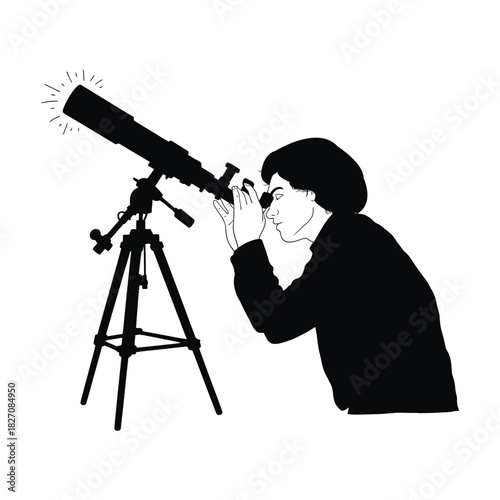 Silhouette of a professional photographer or cameraman with a camera, lens, and tripod, often used as a vector for photography or film equipment