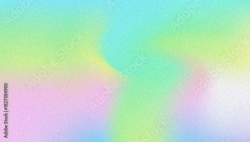 Noise Gradient Background. Abstract Grainy Bg In Pink, Purple And Blue Colors. Iridescent Hologram. Pearlescent Holographic Texture With Rainbow Foil. Chrome Backdrop With Pearl Fluid Effect