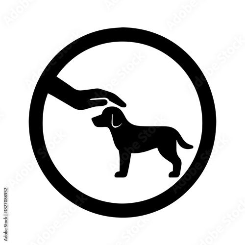 Petting animals is allowed sign vector icon on a white background
Vector warning sign icon
