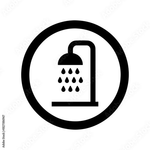 shower area sign vector icon on a white background
Vector warning sign icon