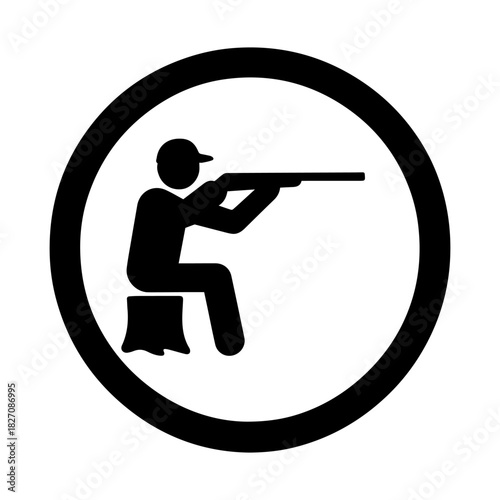 hunting place sign vector icon on a white background
Vector warning sign icon