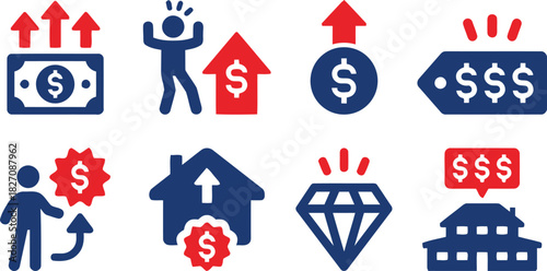 finance, money, growth, investment, business, dollar, price, tag, house, home, loan, mortgage, property, value, profit, success, increase, decrease, diamond, gem, cost, expense, sale, shopping, retail