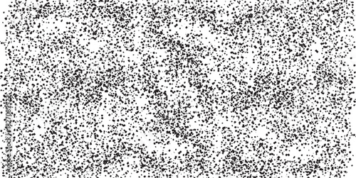 Abstract vector noise. Small particles of debris and dust. Distressed uneven background. Grunge texture overlay with fine grains isolated on white background. Vector illustration. EPS10.