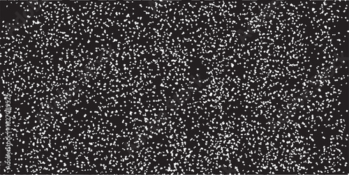 Abstract vector noise. Small particles of debris and dust. Distressed uneven background. Grunge texture overlay with fine grains isolated on white background. Vector illustration. EPS10.