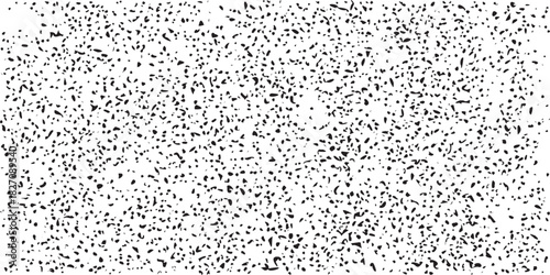 Abstract vector noise. Small particles of debris and dust. Distressed uneven background. Grunge texture overlay with fine grains isolated on white background. Vector illustration. EPS10.