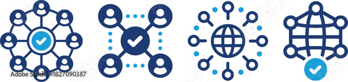 network, connection, people, users, global, communication, verification, checkmark, approval, confirmation, data, sharing, social network, teamwork, collaboration, community, system, technology, digit