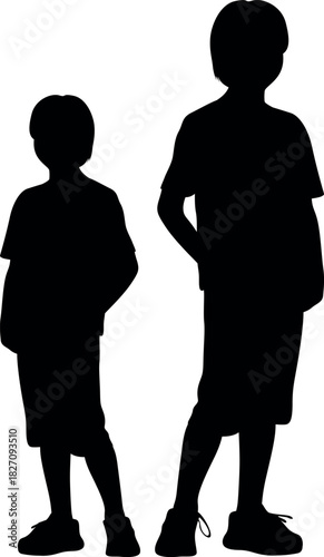 father and son silhouette vector. silhouette of a man. man and woman